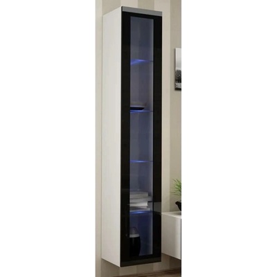 Cama Meble Glass-case Vigo 180 white / black gloss
