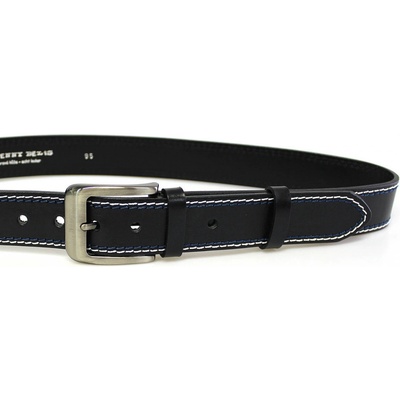 Penny Belts pánský kožený opasek 02NKS-2-B-M černý