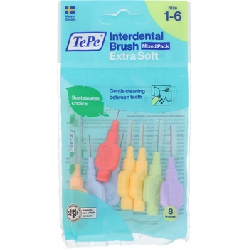 TePe Extra Soft междузъбни четки 1-6 Mix 8 бр
