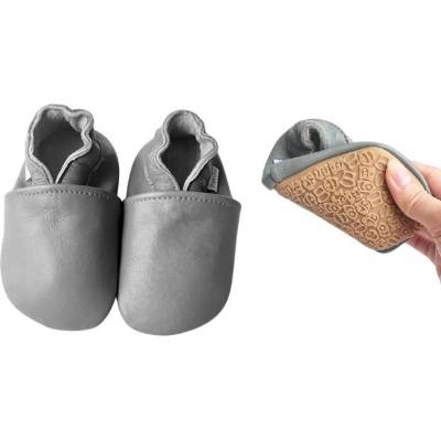 HoPi Hop dětské barefoot capáčky Anti-Slip šedé
