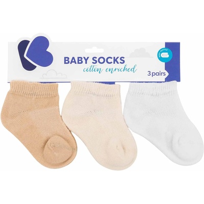 KikkaBoo Бебешки летни чорапи KikkaBoo - 2-3 години, 3 броя, Beige (31110010191)