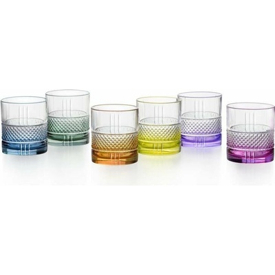 RCR Cristalleria Italiana RCR BRILLANTE COLOUR POHÁR NA WHISKY 6 x 340 ml