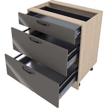 Image 1 of ИРИМ Долен кухненски шкаф Сити МФ-Антрацит гланц-05-55 80 см