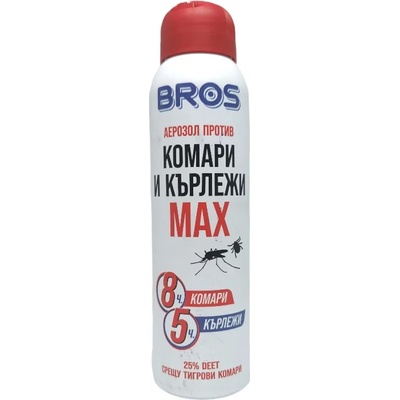 BROS max аерозол против комати и кърлежи 90мл