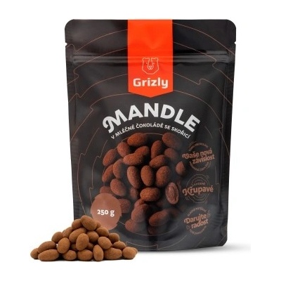 Grizly Mandle v mléčné čokoládě obalené skořicí 250 g