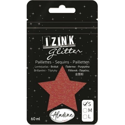 Aladine Izink Glitter třpytky 60 ml tmavě červené