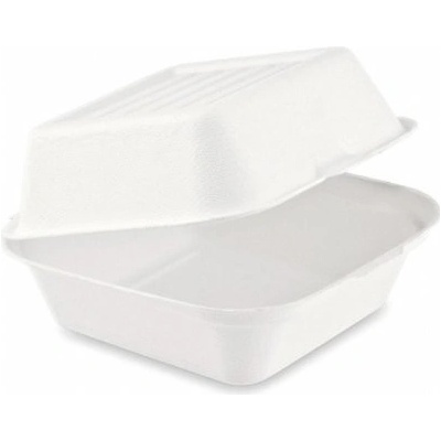 Burger box 15x15x8cm z cukrové třtiny (50ks) Love Nature