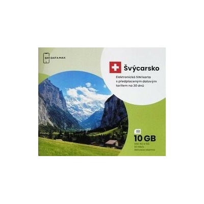 e-SIM karta Švýcarsko 10Gb