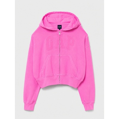 GAP Oversize mikina na zip s logem Růžová – Zboží Mobilmania