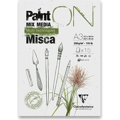 Clairefontaine Umělecký blok A3 Paint´On Misca 250 g 15 listů