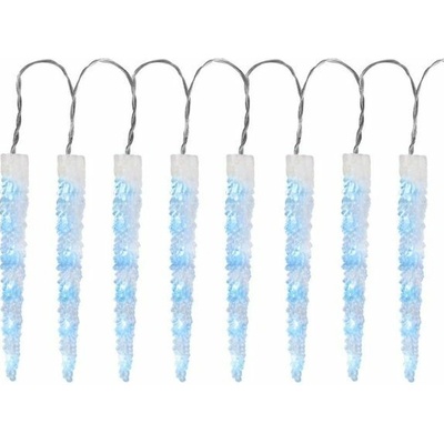 Reťaz, 65x LED ľadovo modrá, 8 funkcií, 230 V, 50 Hz, IP44, exteriér, 2,70 m