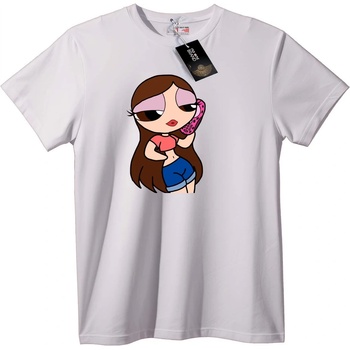 NOONEBRAND Тениска Анимационно момиче с розов телефон - 6XL, White