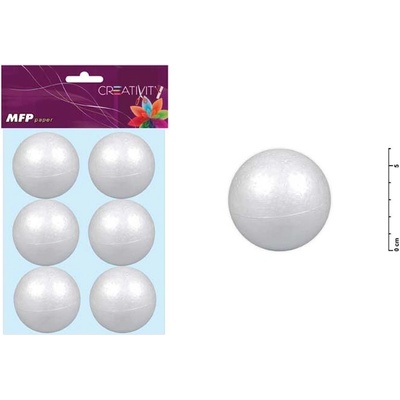 MFP Koule polystyrenová 6 cm bílá 6 ks 8885500 – Hledejceny.cz