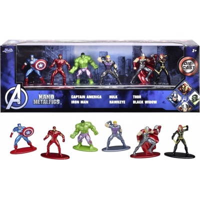 Jada Avengers Marvel Nano Pack kovové 6 druhov výška 4 cm