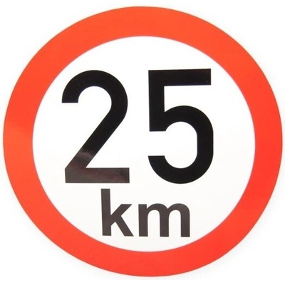 Samolepka rychlost 25 km, průměr 200 mm