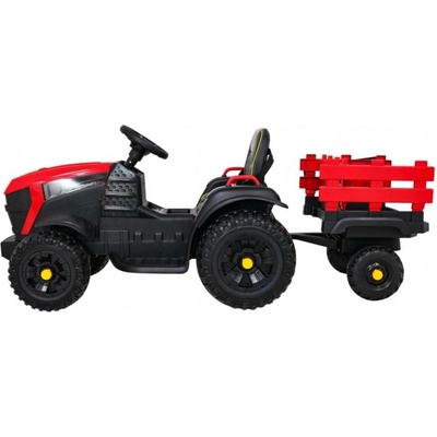 Jokomisiada Elektrický traktor 4x4 s přívěsem a dálkovým ovládáním PA0266 Červený