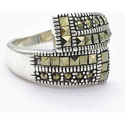 Zlato-Minerály Stříbrný prsten markazit ST05746sd51