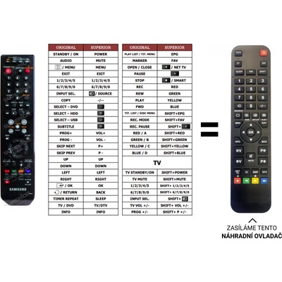 Dálkový ovladač Predátor Samsung 00084B(TV+DVD) – Hledejceny.cz