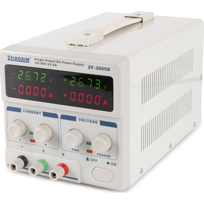 ZF-3005D Symetrický laboratorní zdroj 30V / 5A (CV/CC) – Sleviste.cz