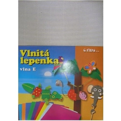 Lepenka E-Welle 260g 34,5x24,5cm/10listů rovná stříbrná 402690