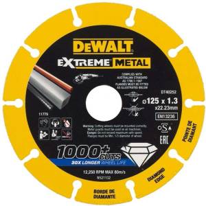 DEWALT - Диамантен режещ диск за метал 125x22, 2 мм DT40252 (DT40252)