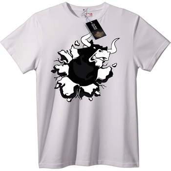 NOONEBRAND Тениска Телец Бик Пробив - M, White