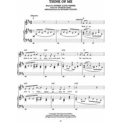 The Phantom Of The Opera / Fantom opery Movie Selections noty na klavír zpěv akordy na kytaru – Zboží Mobilmania