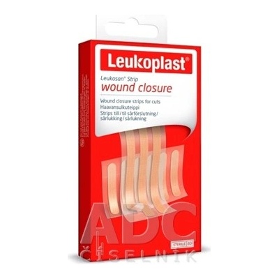 Leukoplast Leukosan Strip fixačné pásky na uzavretie tržných rán 9 ks