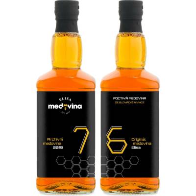 Medovina Elisa dárek k 76. narozeninám 11% 2 x 0,5 l