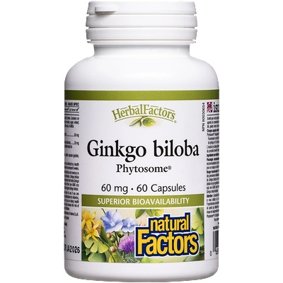 Natural Factors Гинко билоба Фитозоми 60 mg 60 капсули | Natural Factors (4805 NF)