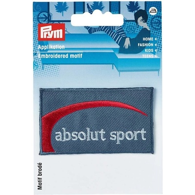PRYM Nášivka džínsový štítok Absolut Sport, nažehľovací