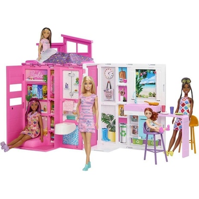 Mattel Barbie dům s panenkou a štěnětem herní set HCD48