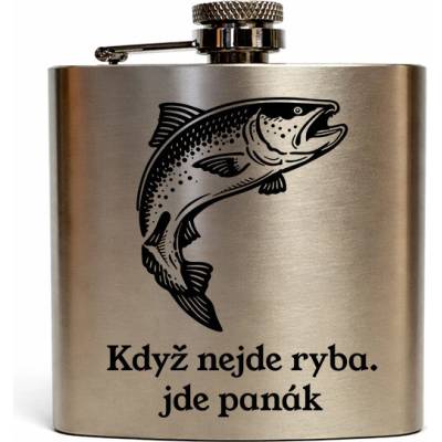 Nerezová placatka 180 ml Když nejde ryba