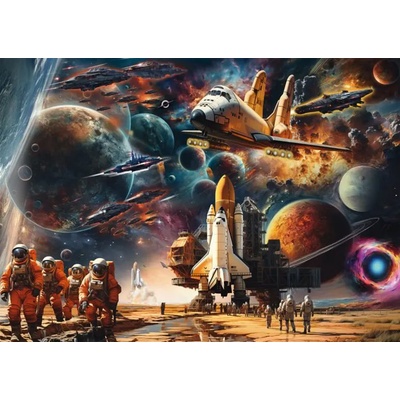 Schmidt Spiele - Puzzle The Allure of Space Travel: Journeys to Distant Galaxies - 1 000 piese