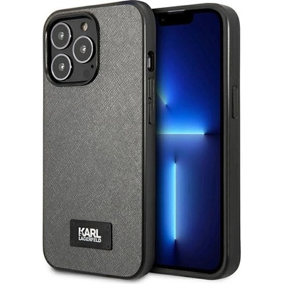 KARL LAGERFELD Saffiano Plaque Case за iPhone 13 Pro Max 6.7" - сребрист (3666339048914)