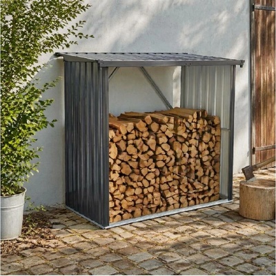 Furnigo Přístřešek na dřevo 154x163x89 cm antracit – Zboží Dáma