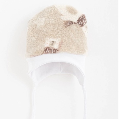 New Baby Wellsoft zimní čepička Polar Bear šedá