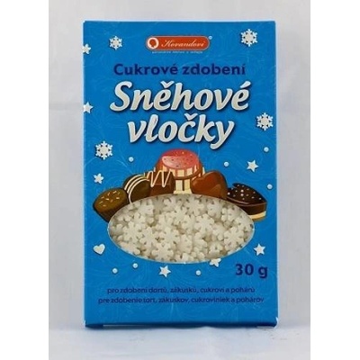 Cukrové zdobení sněhové vločky 30g Kovandovi – Zboží Dáma