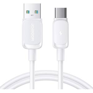 JOYROOM Кабел за зареждане Joyroom Multi - Color Series A14 USB - A / USB - C 3A - Бял / 1.2m KP41444