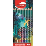 Maped Комплект цветни моливи, триъгълни, MAPED Dragon Dragon", 12 различни цвята 862234 (862234)