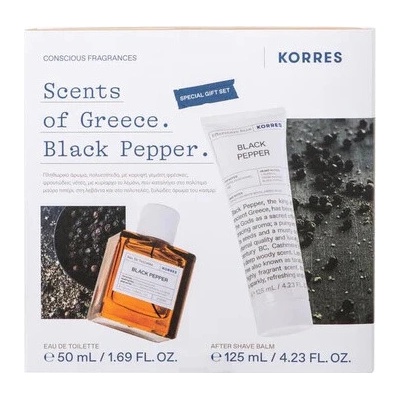 Korres Black Pepper Korres Black Pepper EDT 50 ml + Korres Black Pepper balzam po holení 125 ml