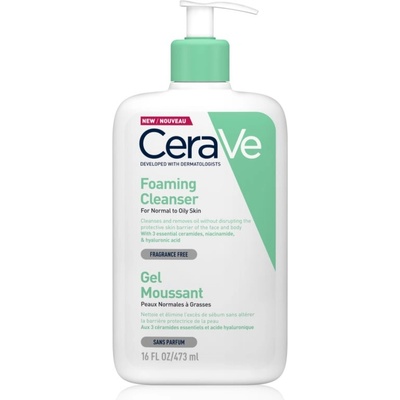 CeraVe Cleansers Foaming Cleanser пенлив почистващ гел за нормална към мазна кожа 473ml