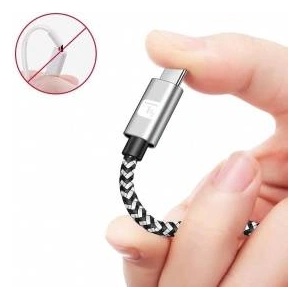 Techly USB 2.0 Type-C USB-C Cable 50cm 3A Fast Charging in Braided Sleeve