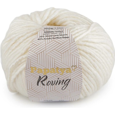 Pletací příze Papatya Roving 100 g Varianta: 1 (11) krémová světlá, Balení: 1 ks 60466/156282/279993
