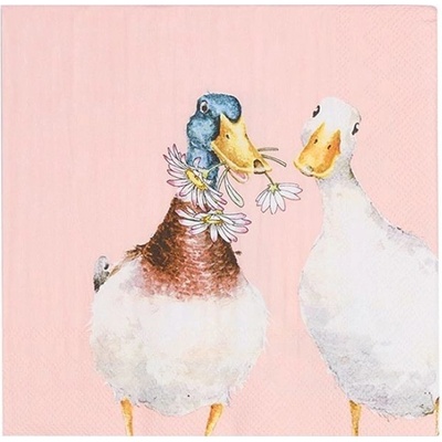 Wrendale Designs Papírové ubrousky Not a Daisy Goes By Kachny 24x24cm