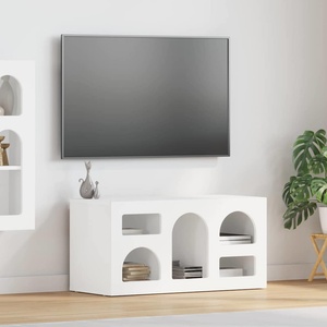 vidaXL ТВ шкаф ELST 80 x 35 x 40 см Бяло Инженерна дървесина (891274)