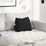 vidaXL Възглавница за гръб Черно 45 x 20 x 35 см текстил (42015004)