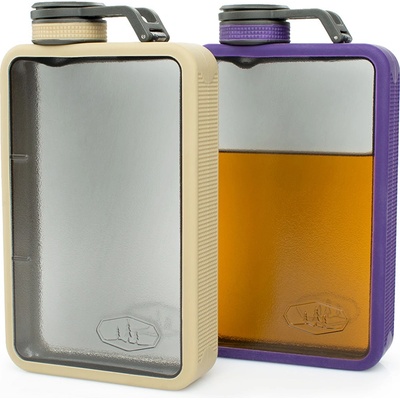 GSI Outdoors Boulder Flask průhledná placatka sand 177 ml