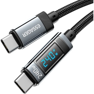 Essager ES-X47 Type-C към Type-C Кабел 240W с Дигитален Дисплей 1 м
