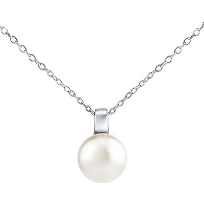 SILVEGO Stříbrný s bílou perlou Swarovski® crystals LPS061912PSWW